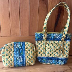 Vera Bradley bag and toiletry bag set